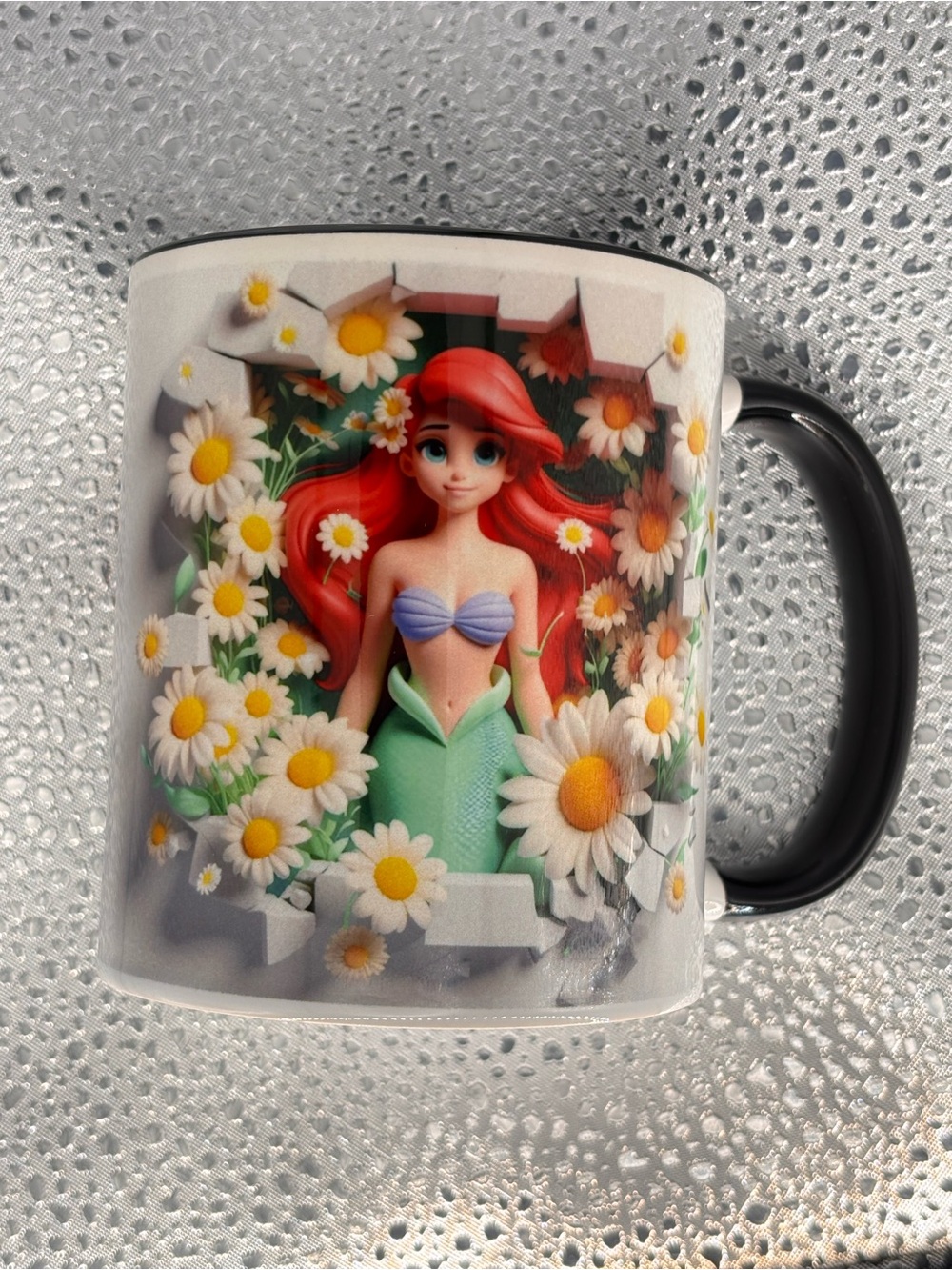 Ariel Floral Ceramic Mug — Red / Green Design Comes in box